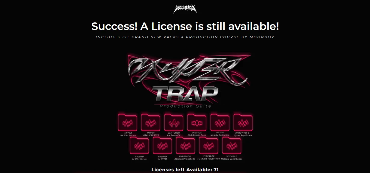 【Hyper Trap多风格采样包】MoonBoy – Hyper Trap Production Suite