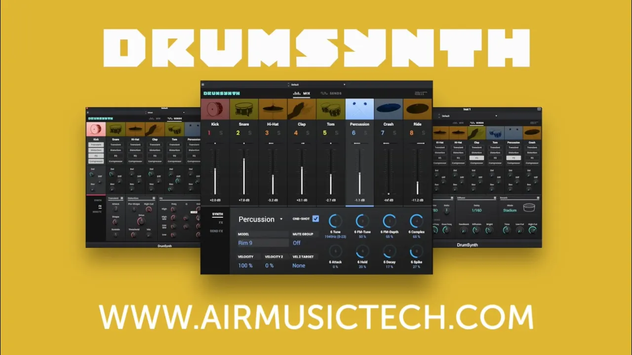 【鼓声打击乐合成器】AIR Music Technology DrumSynth v1.2